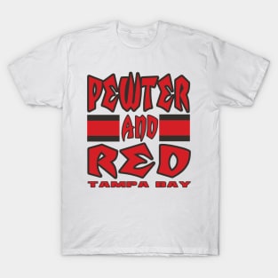 Tampa LYFE Pewter and Red True Football Colors! T-Shirt